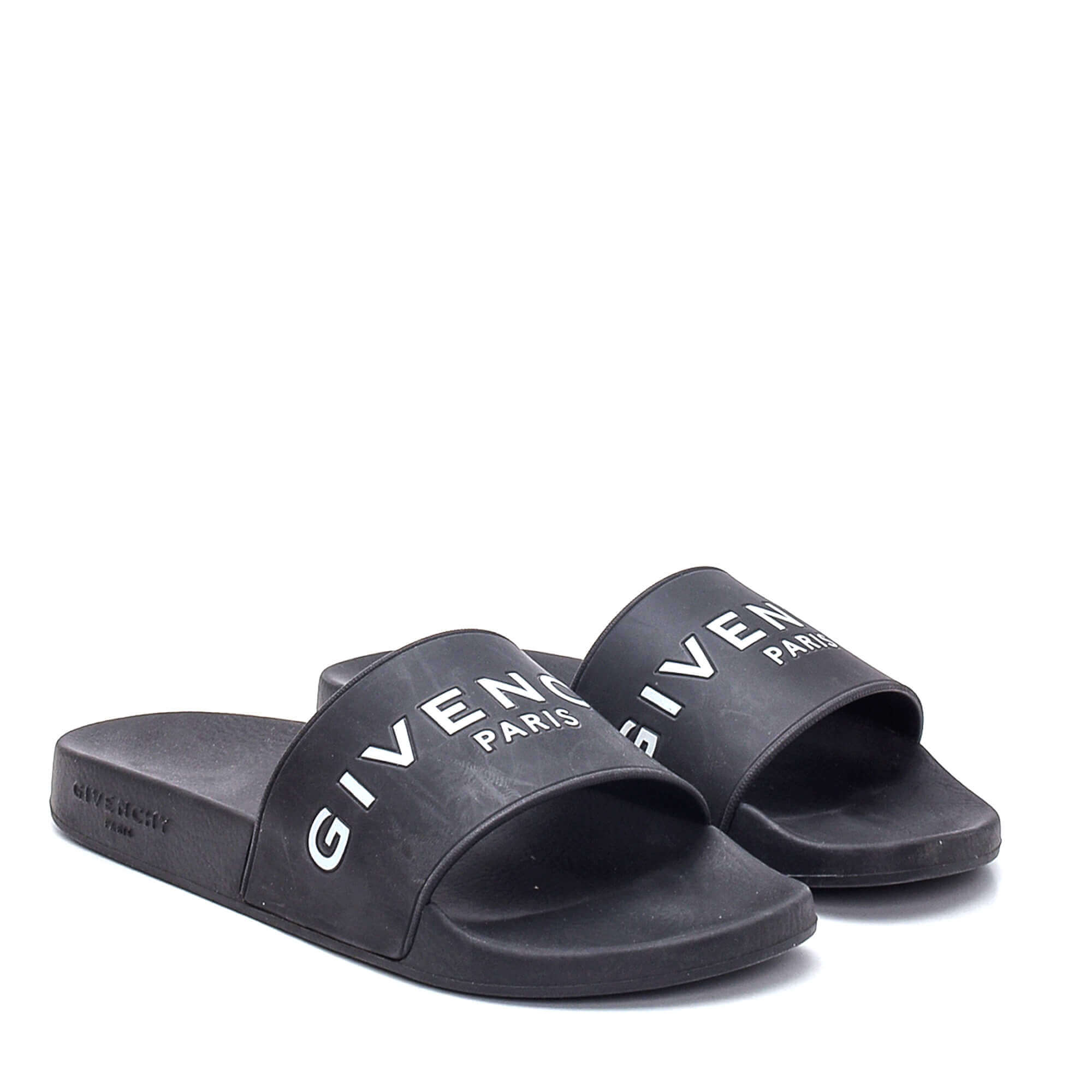 Givenchy - Black Rubber Logo Slides